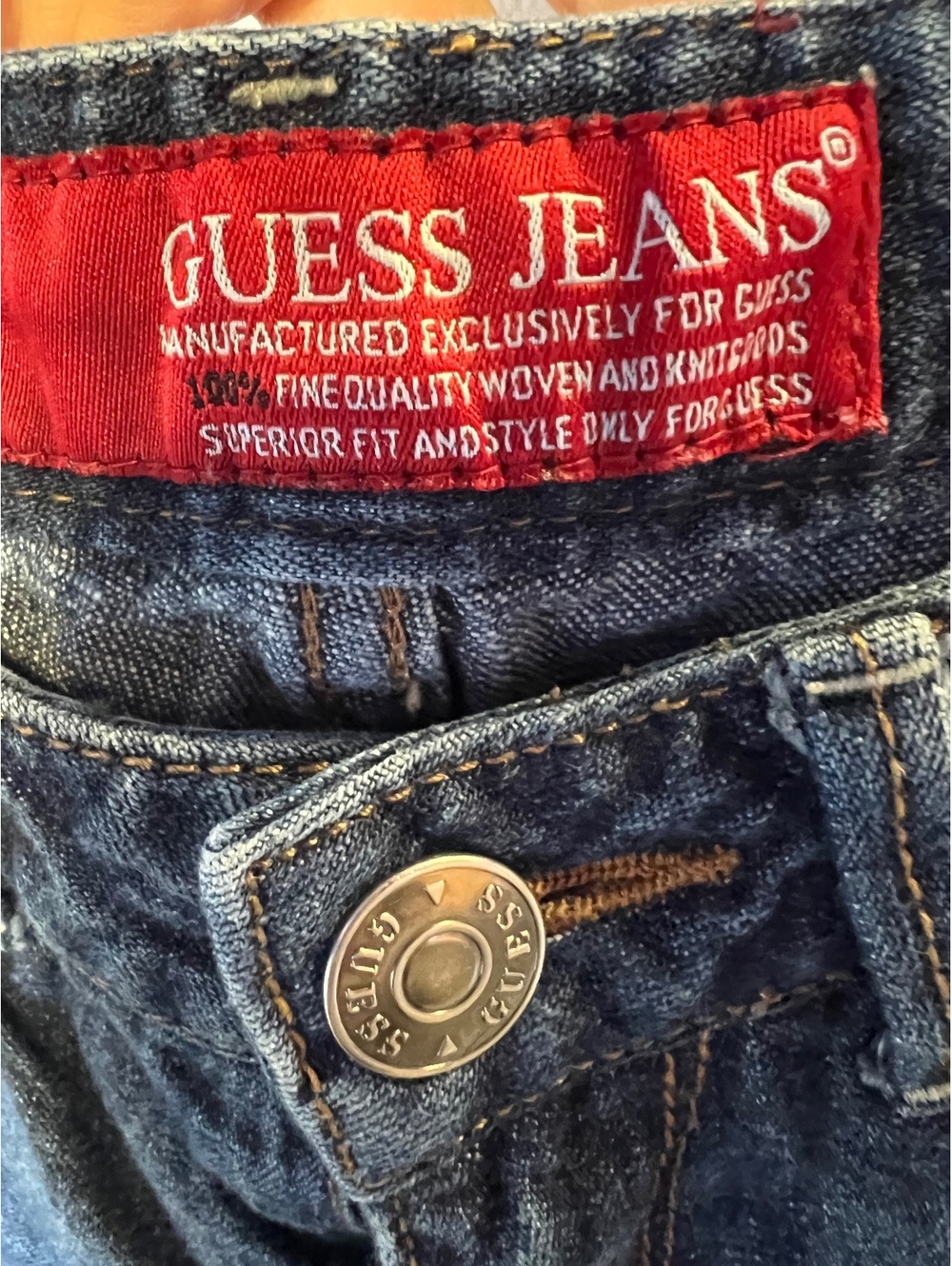 Vintage GUESS Jeans Girls Size 8 Lollypop Straight Leg Blue Denim Jeans